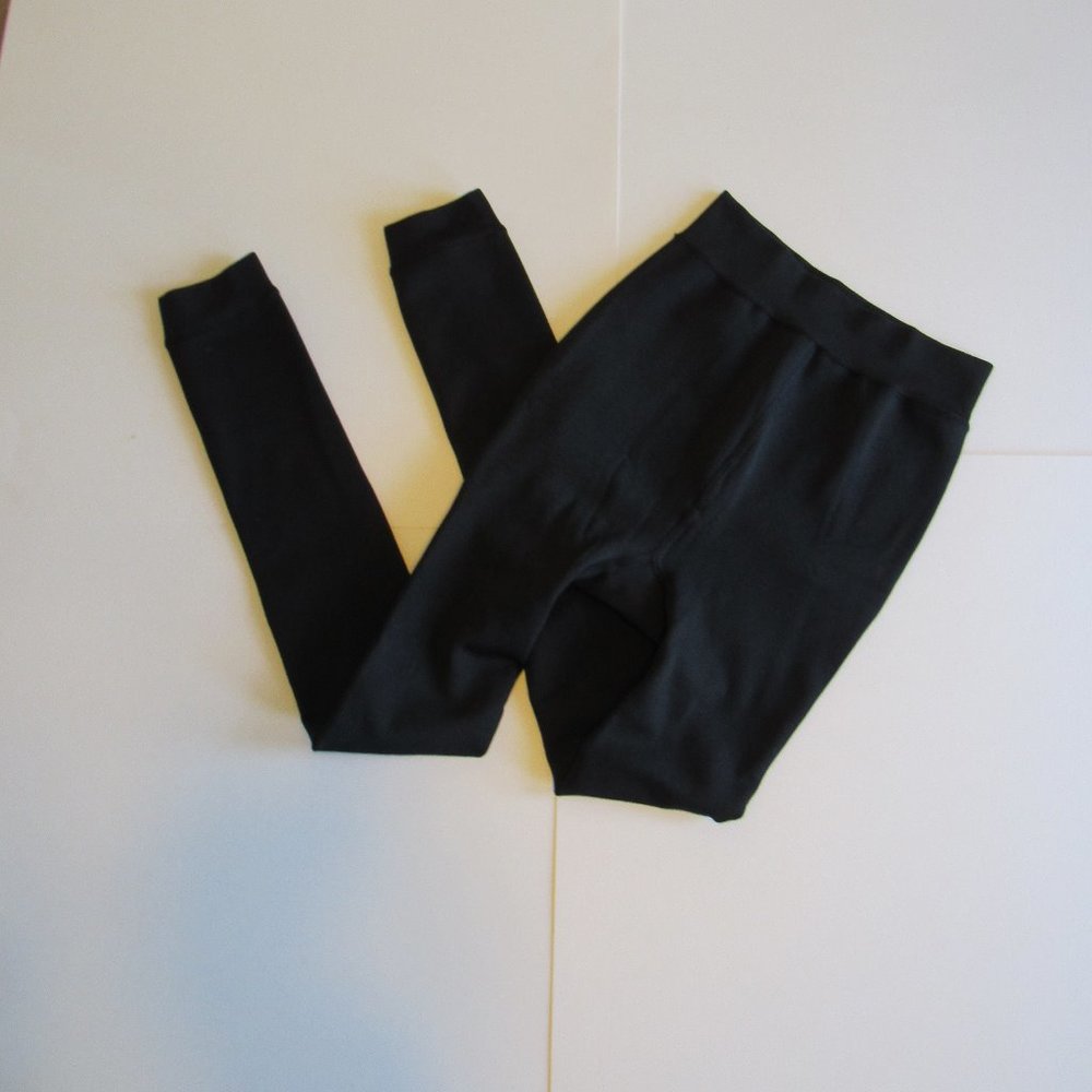 Brushed Fleece High Waist Tights Leggings Yoga Blk